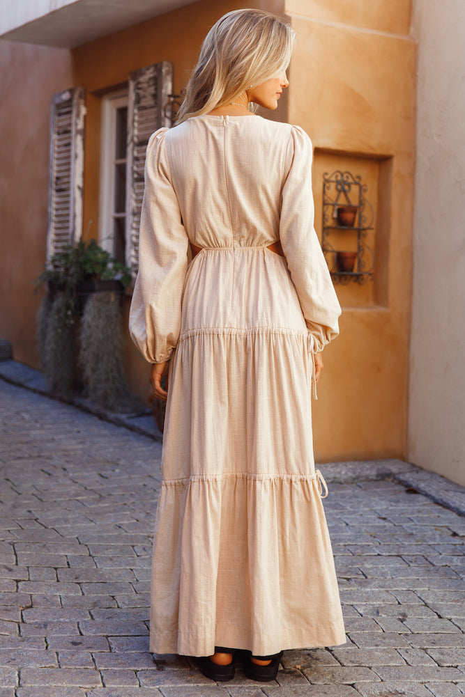 Caminito Maxi Dress Beige-Seaa Fashion