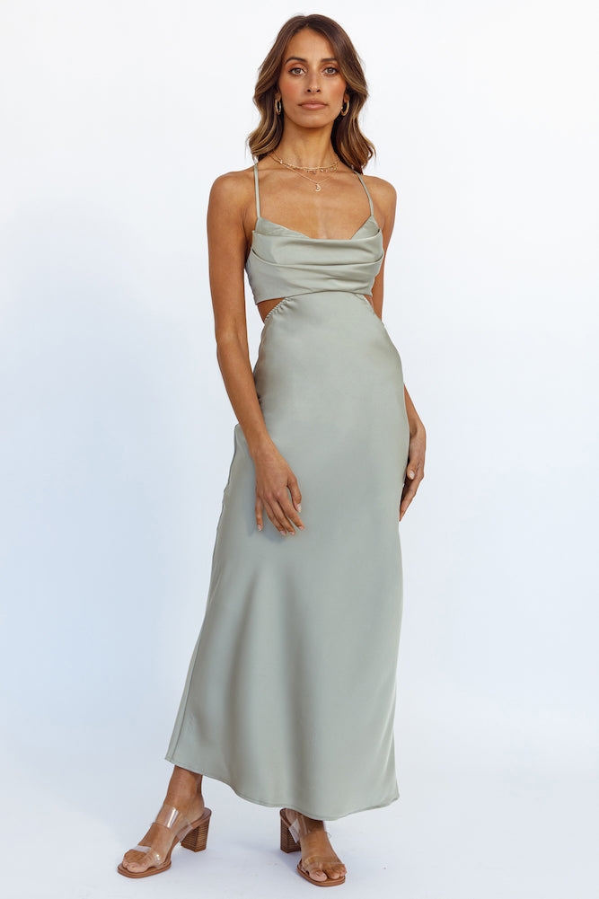 Moonshot Maxi Dress Sage-Seaa Fashion
