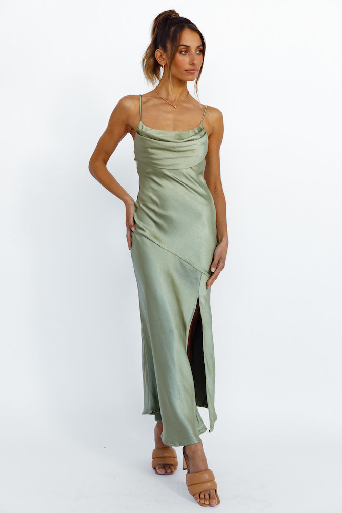Forever Mine Maxi Dress Olive-Seaa Fashion
