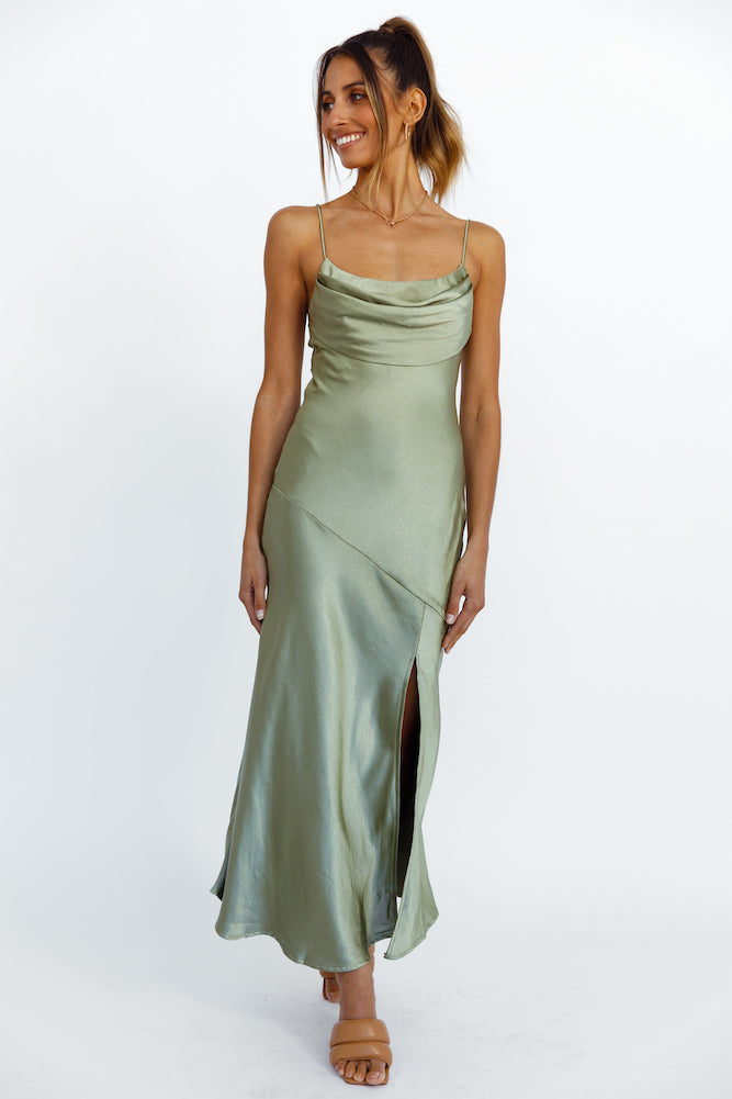 Forever Mine Maxi Dress Olive-Seaa Fashion