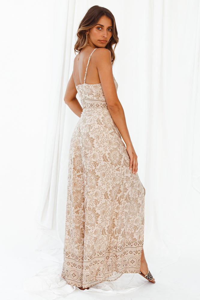 Travel Happy Jumpsuit Mocha-Seaa Fashion