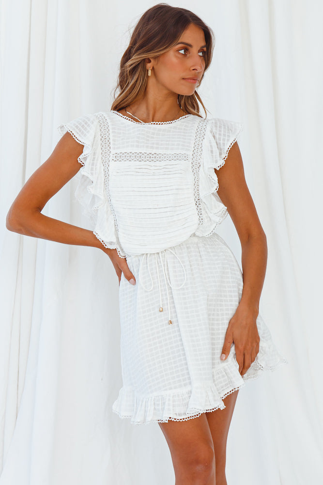 Touch The Cloudless Sky Dress White-Seaa Fashion