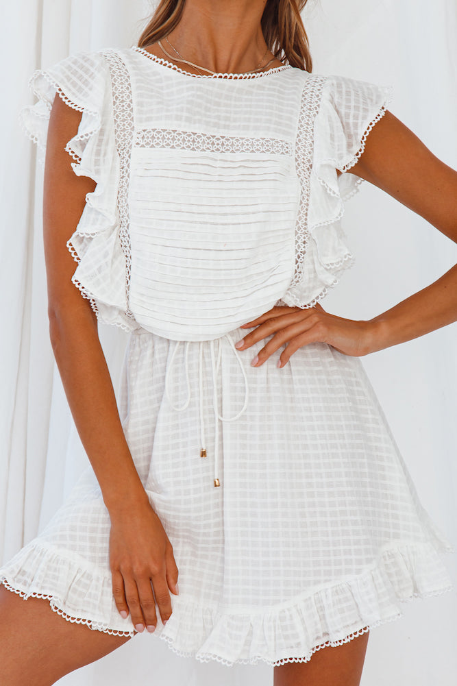 Touch The Cloudless Sky Dress White-Seaa Fashion