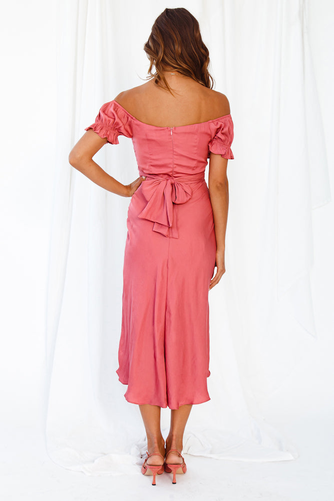 Sumatra Midi Dress Rose-Seaa Fashion