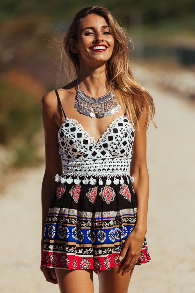 With The Band Romper-Seaa Fashion