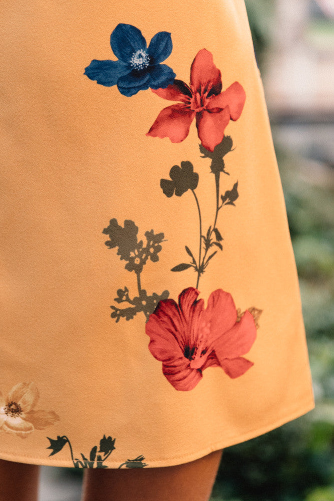 Wink At You Dress Mustard-Seaa Fashion