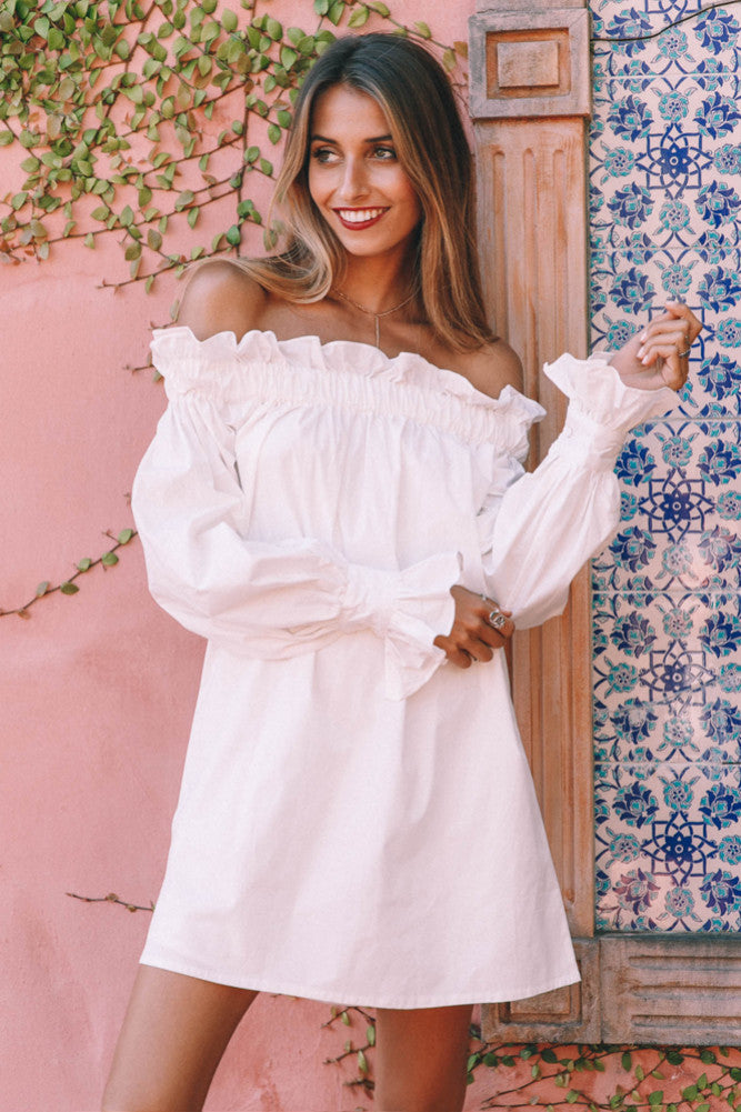 Falling Skies Dress White-Seaa Fashion