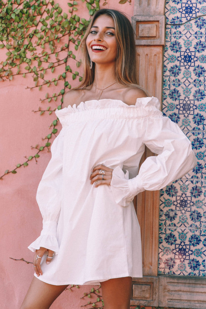 Falling Skies Dress White-Seaa Fashion