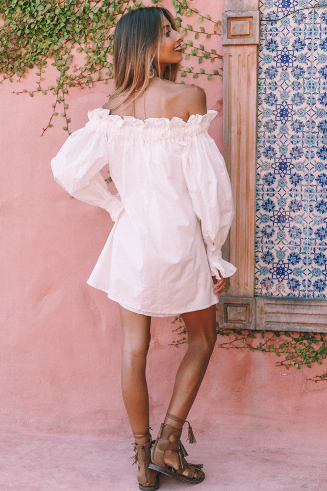 Falling Skies Dress White-Seaa Fashion