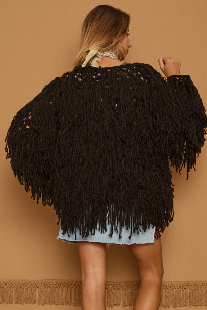 Nocturnal Knit Jacket Black-Seaa Fashion