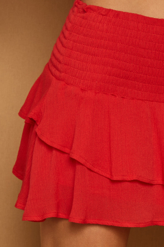 Lily Fields Shorts Red-Seaa Fashion