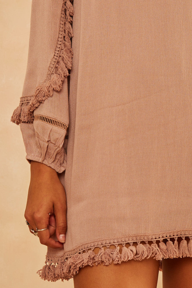 Zaragoza Dress Mocha-Seaa Fashion