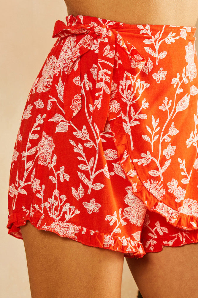 Kamala Shorts Red-Seaa Fashion