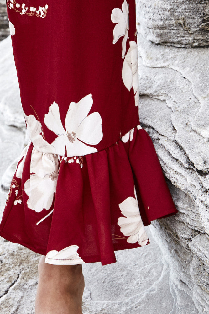 Palm Springs Jumpsuit Wine-Seaa Fashion