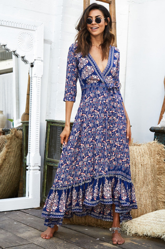 Ava Maxi Dress Navy-Seaa Fashion