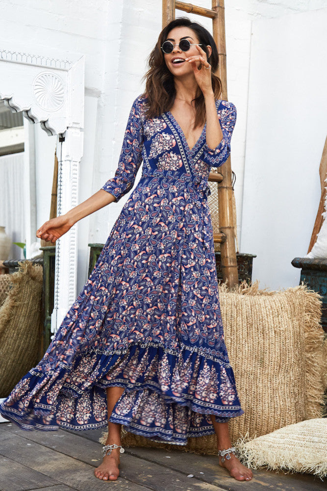 Ava Maxi Dress Navy-Seaa Fashion