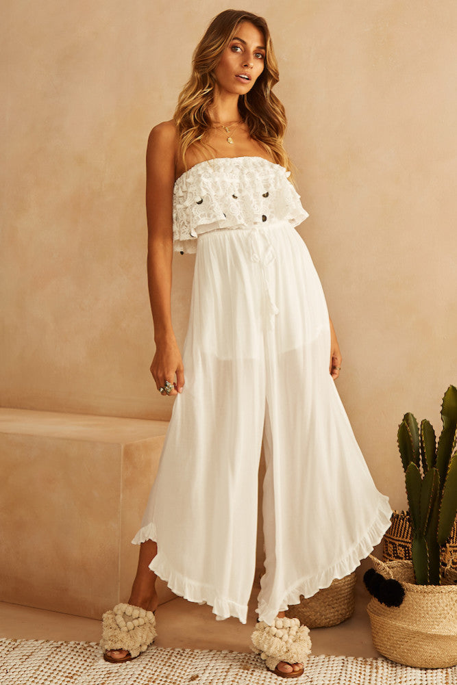 Suntuoso Jumpsuit White-Seaa Fashion
