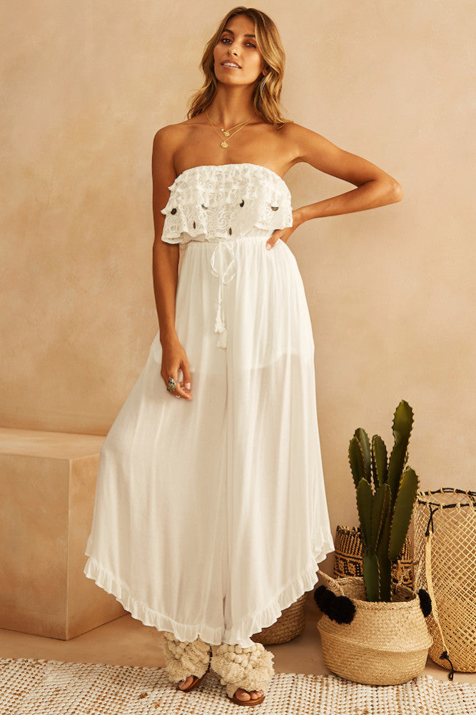 Suntuoso Jumpsuit White-Seaa Fashion