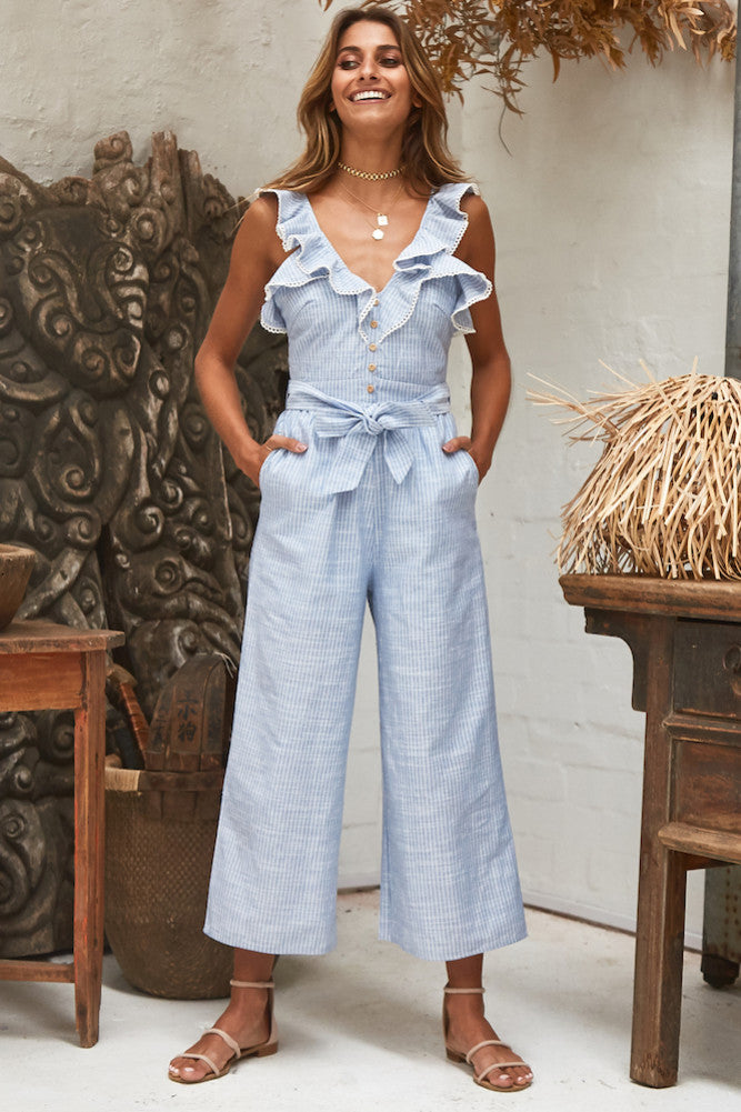 Teen Spirit Jumpsuit Blue-Seaa Fashion
