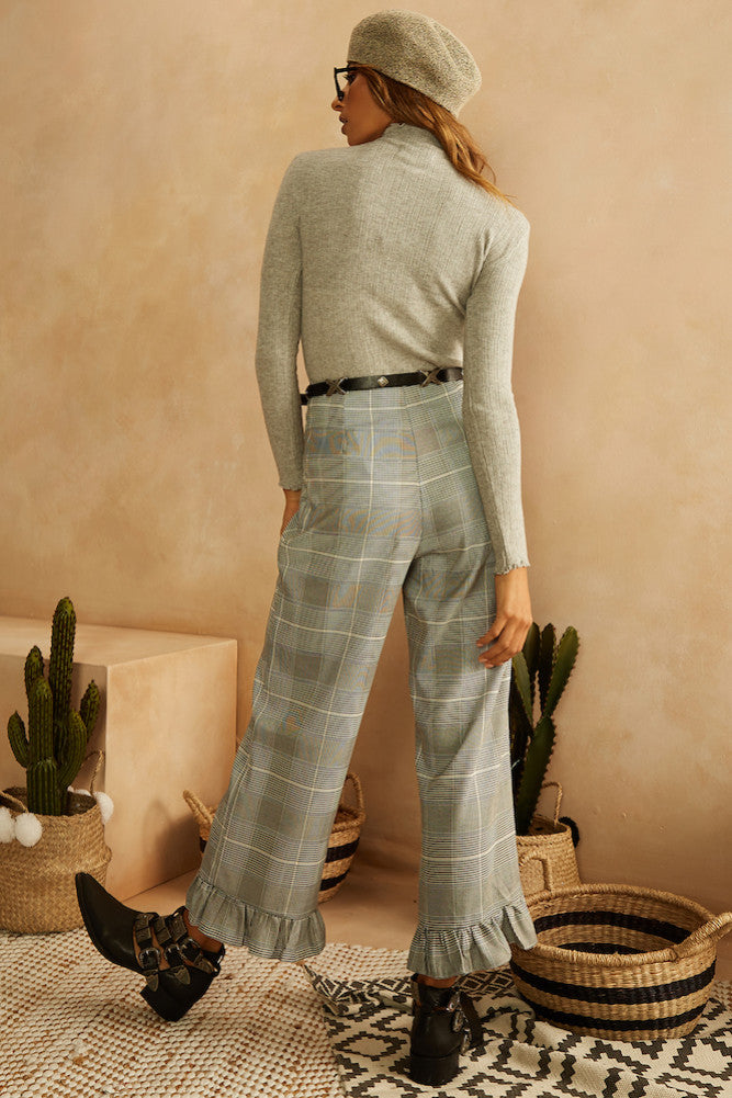 Roll Away Your Stone Top Grey-Seaa Fashion