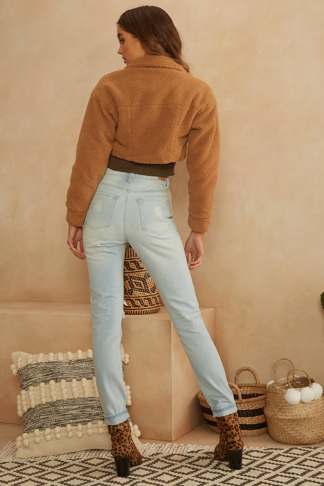 Losing Touch Jacket Tan-Seaa Fashion