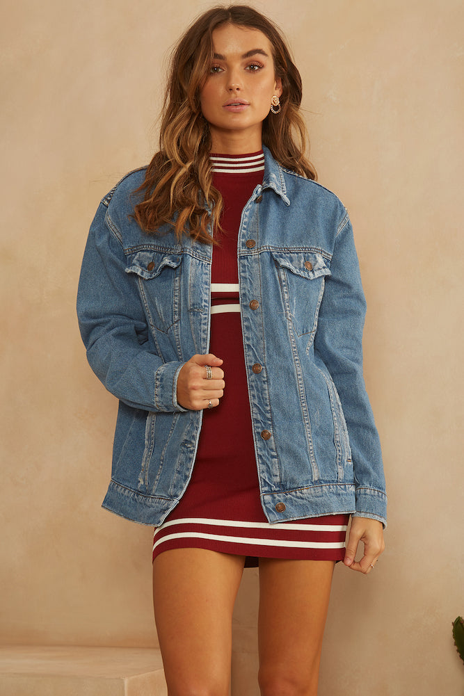 On The Other Side Jacket Denim-Seaa Fashion