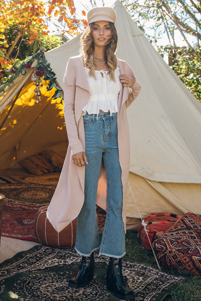 Burning Bridges Cardigan Mocha-Seaa Fashion