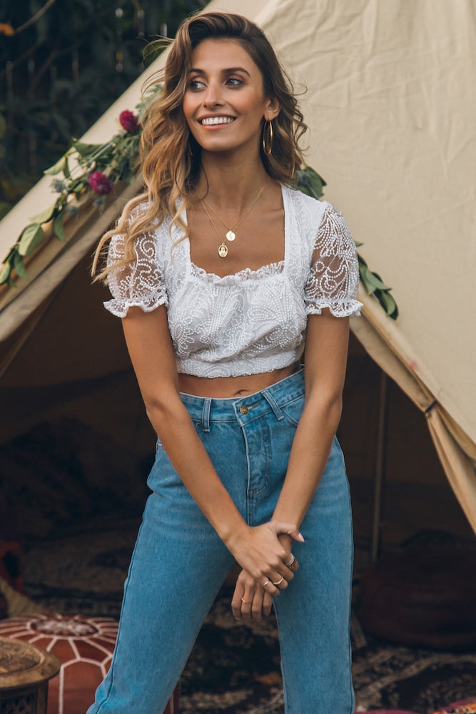 Albatross Crop Top White-Seaa Fashion