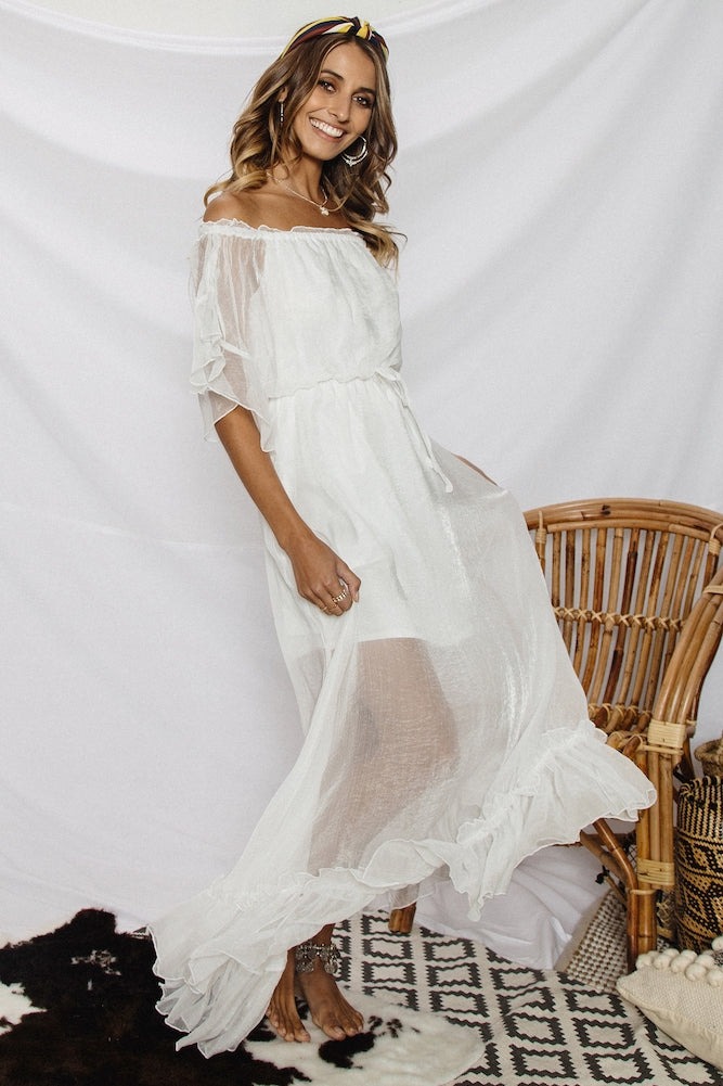 Masala Maxi Dress White-Seaa Fashion