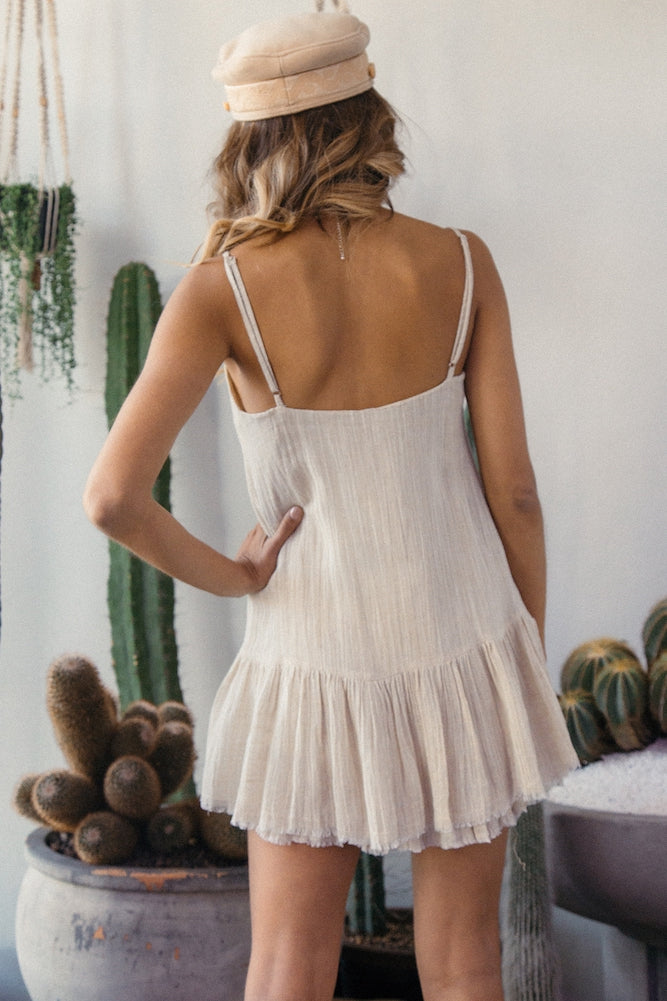 Writer's Block Dress Natural-Seaa Fashion