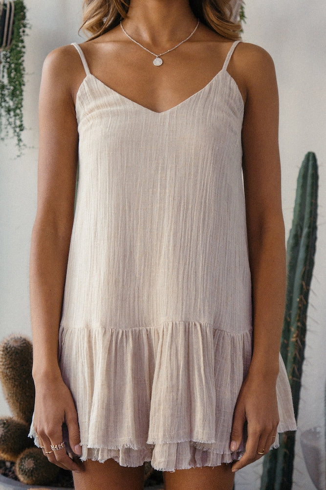 Writer's Block Dress Natural-Seaa Fashion