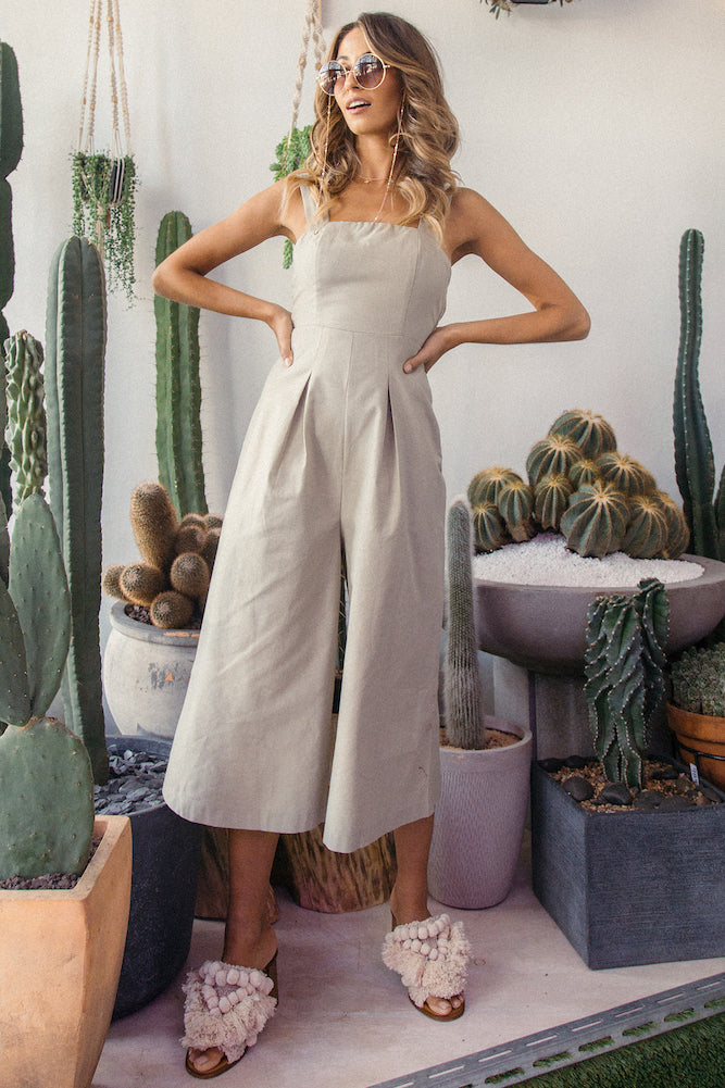 Go Wild Jumpsuit Khaki-Seaa Fashion