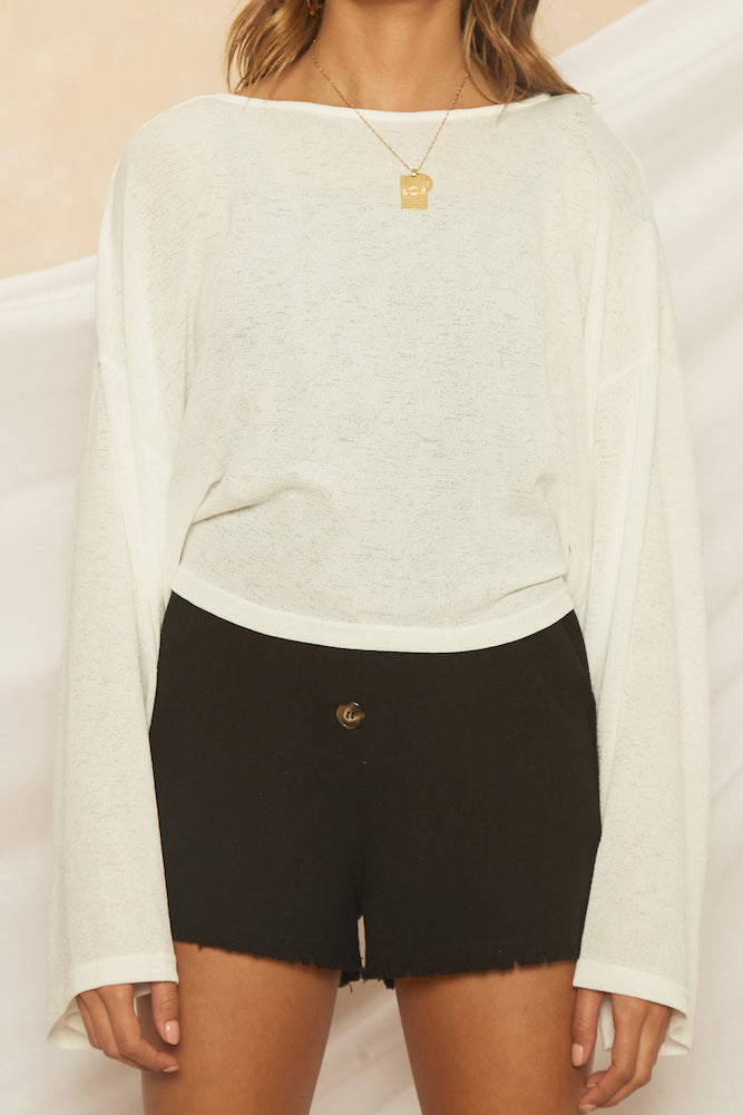 Villa Crop Top White-Seaa Fashion