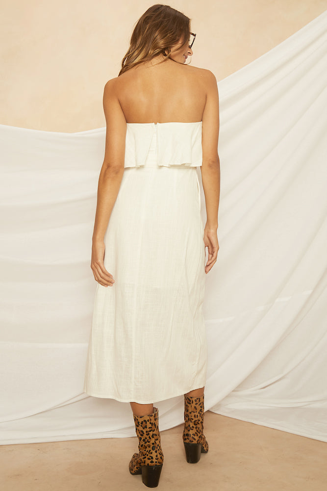 Way Of Life Midi Dress White-Seaa Fashion