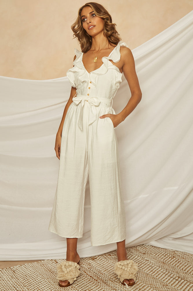 Elevate Jumpsuit White-Seaa Fashion