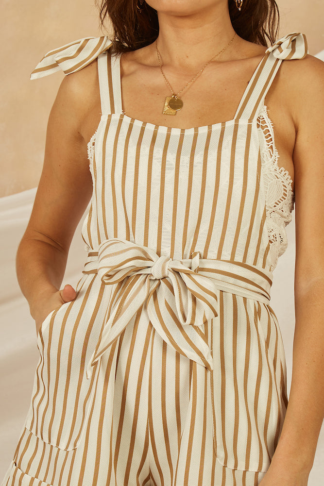 Cinque Terre Romper Tan-Seaa Fashion