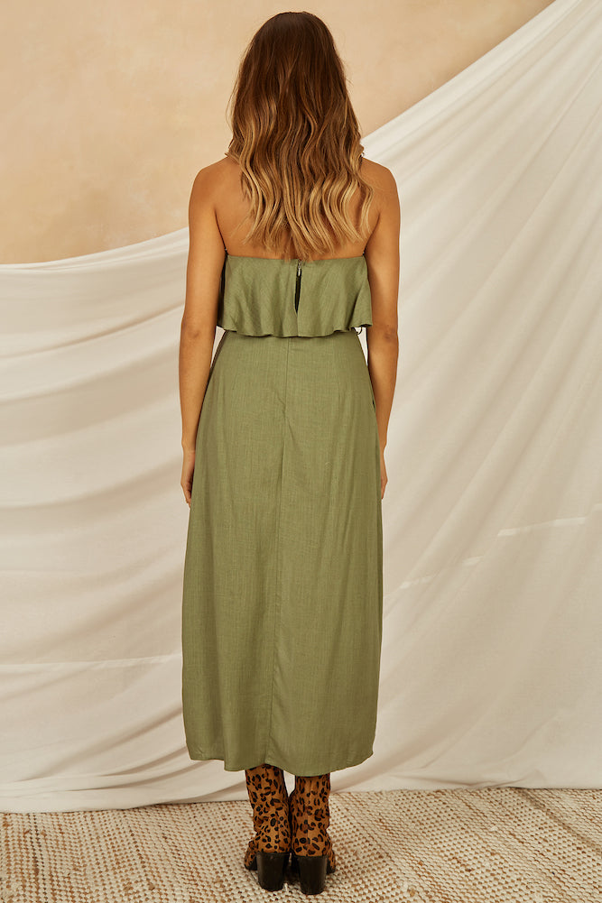 Way Of Life Midi Dress Olive-Seaa Fashion