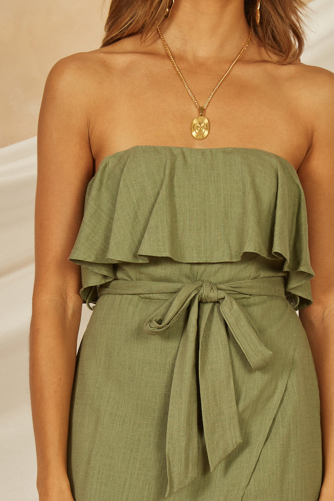 Way Of Life Midi Dress Olive-Seaa Fashion