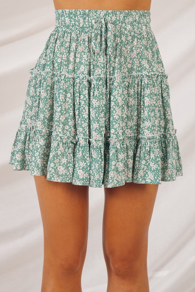 Cantina Mini Skirt Green-Seaa Fashion