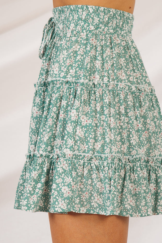 Cantina Mini Skirt Green-Seaa Fashion