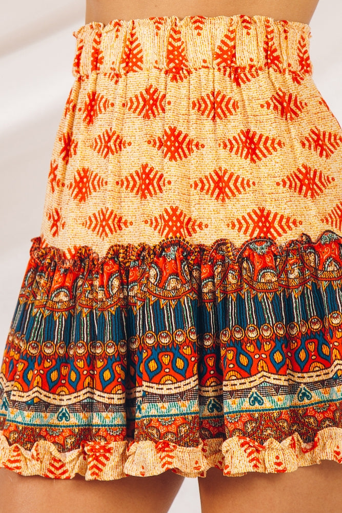 Valmonte Mini Skirt Red-Seaa Fashion