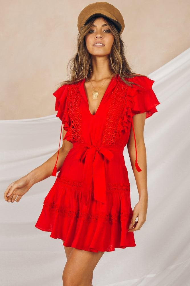 White Sands Dress Red-Seaa Fashion