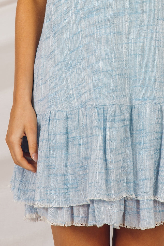 Writer's Block Dress Steel Blue-Seaa Fashion