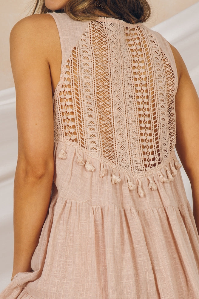 Almost Home Dress Beige-Seaa Fashion