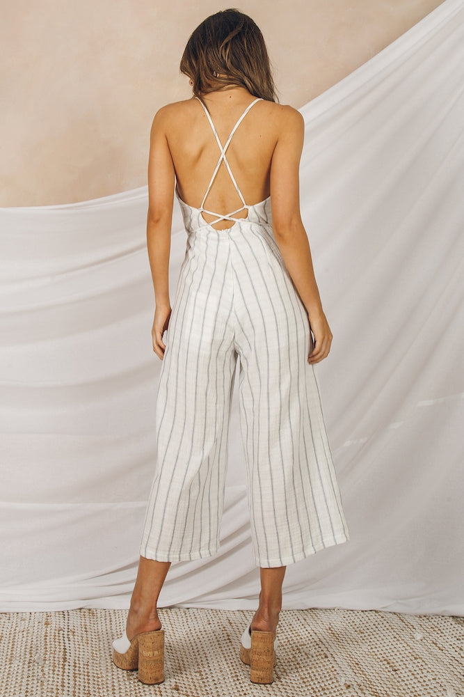 Firestone Jumpsuit White-Seaa Fashion