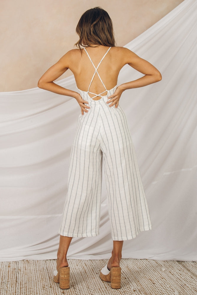 Firestone Jumpsuit White-Seaa Fashion