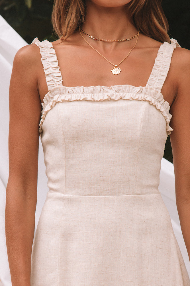 Wandermere Midi Dress Natural-Seaa Fashion
