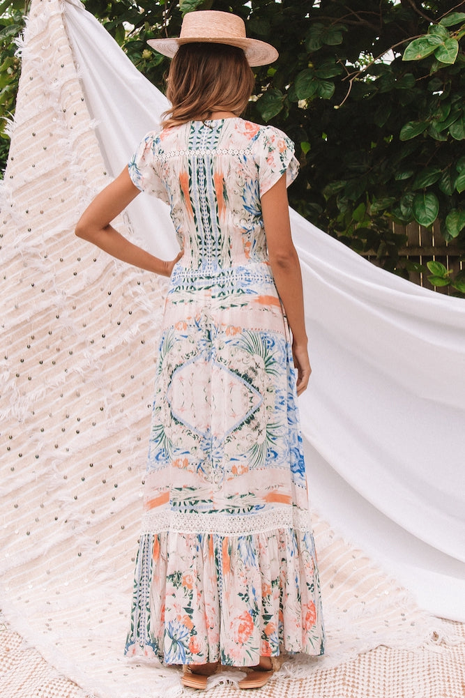 Watercolours Maxi Dress Multi-Seaa Fashion