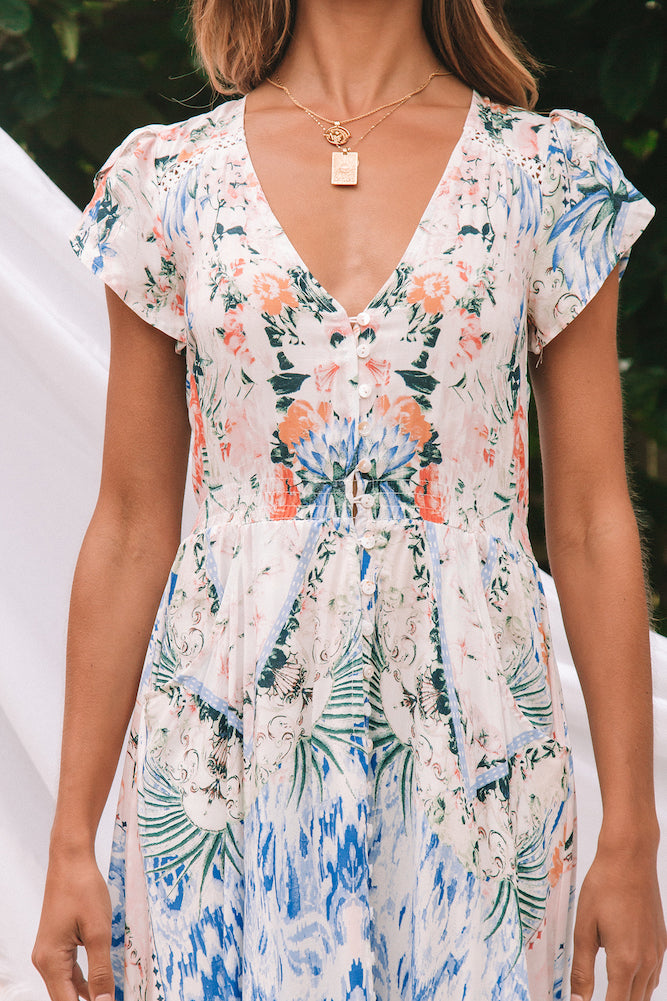 Watercolours Maxi Dress Multi-Seaa Fashion