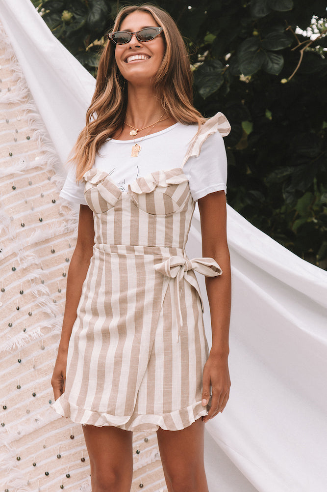 Winding Way Dress Beige-Seaa Fashion